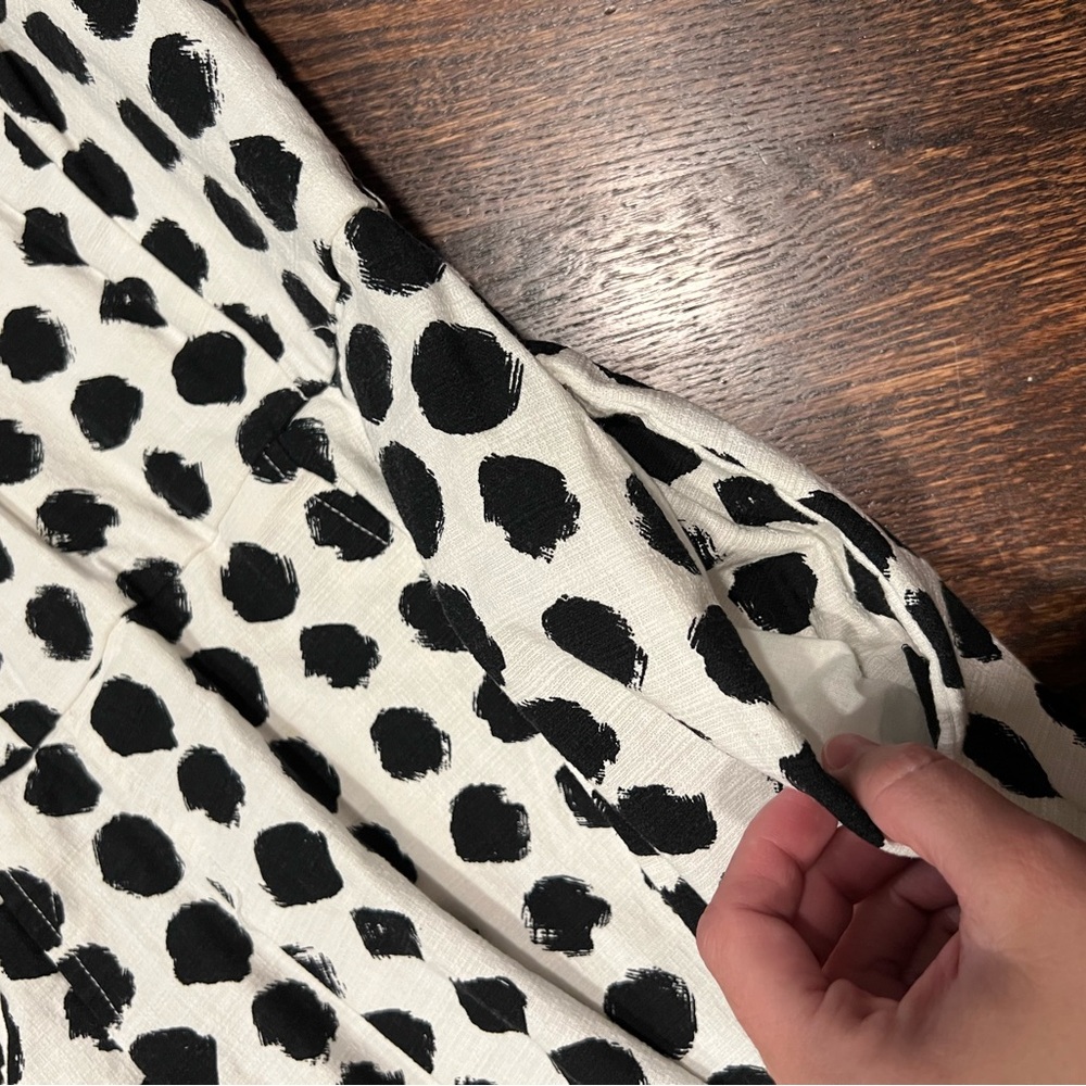 White House Black Market Sleeveless Polka Dot Fit & Flare Dress - Picture 4 of 9